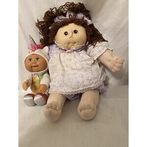 Lot 2 MN Thomas 1984 Original Doll Baby Hair Brown Eyes Dimples-CBK Unicorn Baby